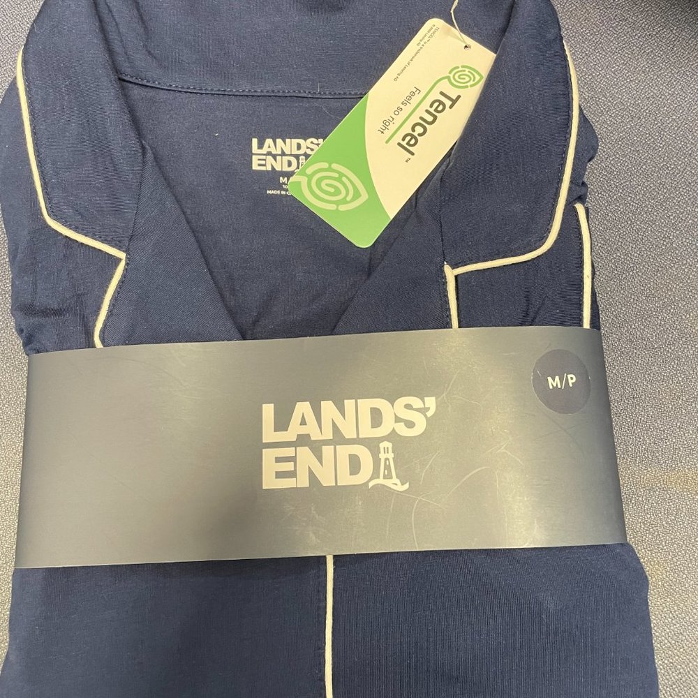 Lands' End Women's Pajama Sets Long Sleeve Button Down Sleepwear Nightwear, NWT